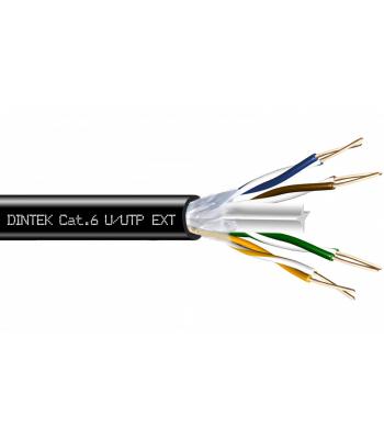 DINTEK Cat.6 4P UTP Outdoor Cable with Jelly filled , 23AWG PE Black -305M (1101-04026)